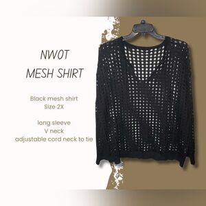 NWOT MESH LONG SLEEVE SHIRT